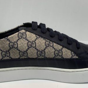 New Men's " GUCCI Supreme" Leather, Navy ,Sneaker